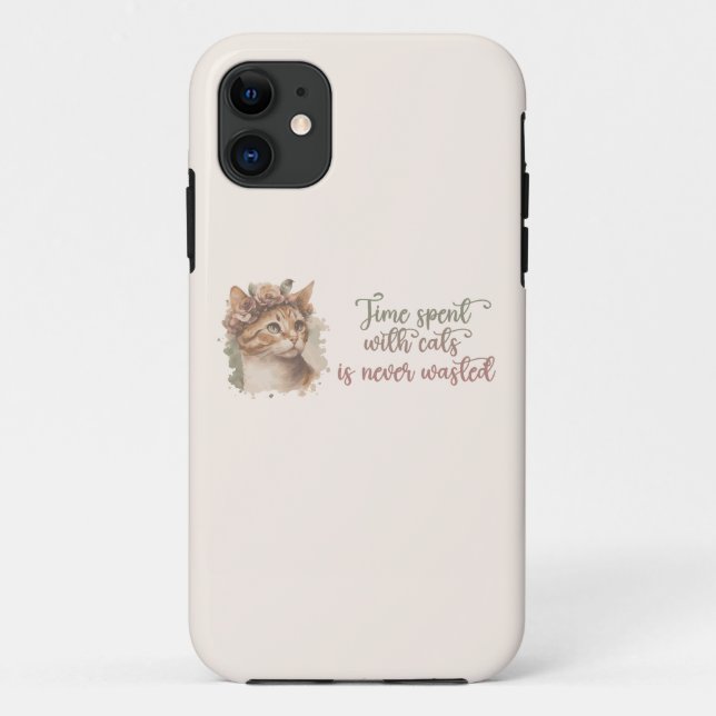 Zeit, die mit Katzen verbracht wird, Niedliches Ca Case-Mate iPhone Hülle (Rückseite)