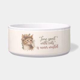 Zeit, die mit Katzen verbracht wird, Niedliches Ca Napf