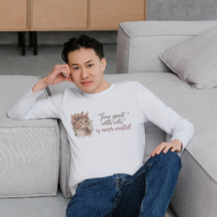 Zeit, die mit Katzen verbracht wird, Niedliches Ca T-Shirt