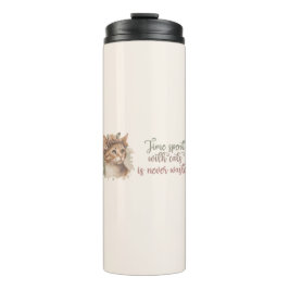 Zeit, die mit Katzen verbracht wird, Niedliches Ca Thermosbecher