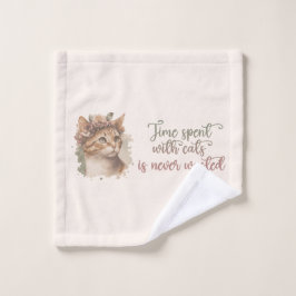 Zeit, die mit Katzen verbracht wird, verschwendet Badhandtuch Set