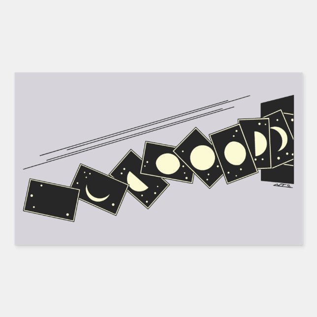 Zeit fällt durch ein Loch Rechteckiger Aufkleber (Vorderseite)