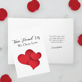 Zeit fand uns, wir wählten Liebe Valentinstag-Zita Karte