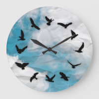 Zeit fliegt Minimalistische Uhr der Vogelmauer