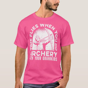 Zeit fliegt mit Großkinder Bowman Bow Bogenschieße T-Shirt