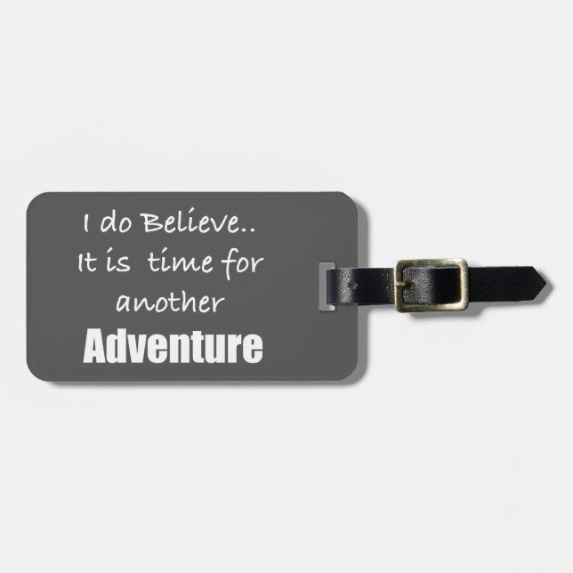 Zeit für Abenteuer Gepäckanhänger (Vorderseite horizontal)