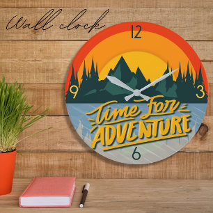Zeit für Abenteuer Große Wanduhr
