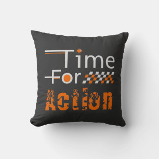 Zeit für Aktion Retro-Motorsport-Rennen  Kissen