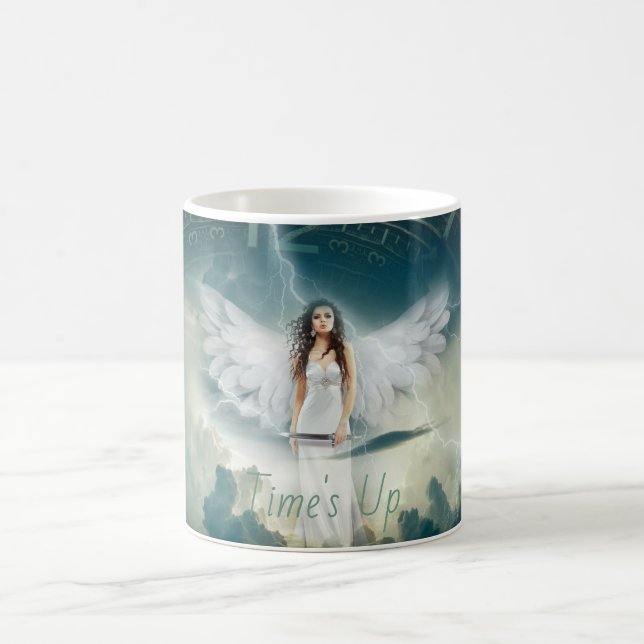 Zeit für Bewegung Die Frau unterstützt Angel Wings Kaffeetasse (Mittel)