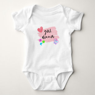 Zeit für das Girl Dinner Baby Strampler