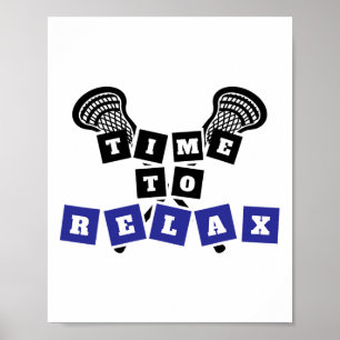 Zeit für das Lacrosse Lacrosse Shirt für Lacrosse Poster