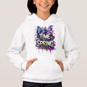 Zeit für den Frühling - Graffiti Spray Slash Girls Hoodie