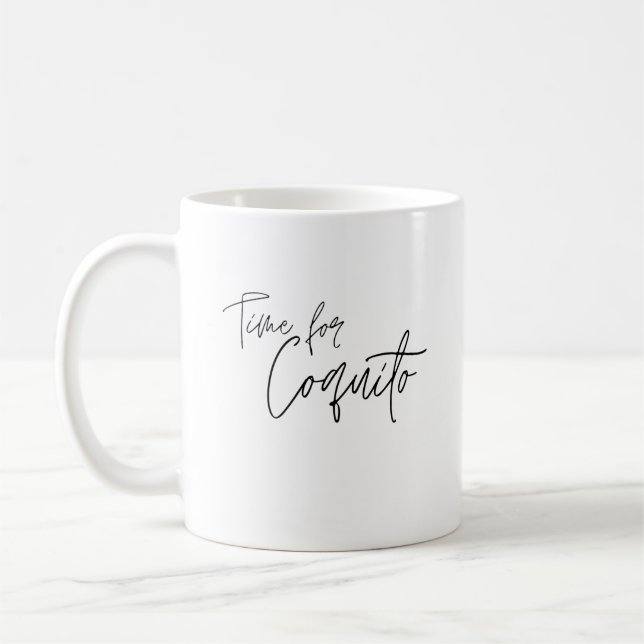 Zeit für die Coquito-Tasse Kaffeetasse (Links)