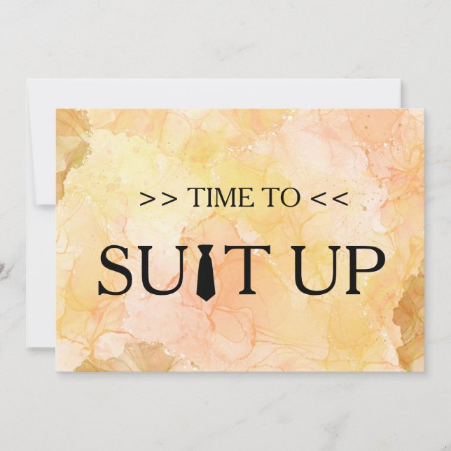 Zeit für die Einladung zu einem weißen Hintergrund (Vorderseite)