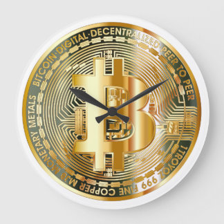 Zeit für die Höhen und Tiefen: Ein Bitcoin Große Wanduhr
