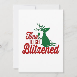 Zeit für die Weihnachtsfeier Feiertagskarte