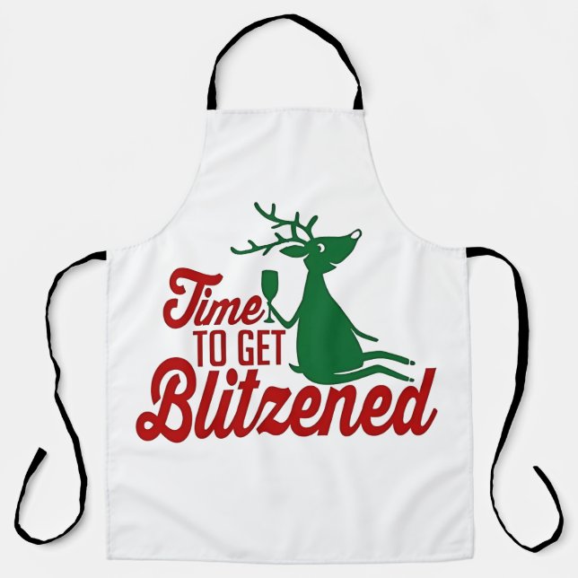 Zeit für die Weihnachtsfeier Schürze (Vorderseite)
