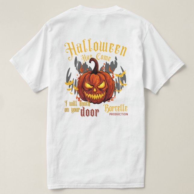 Zeit für echte Halloween-Angst T-Shirt (Design Rückseite)