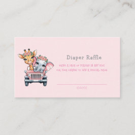Zeit für ein Abenteuer Girl Diaper Visitenkarte