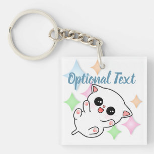 Zeit für eine Bauchmassage, kleines Kätzchen Schlüsselanhänger