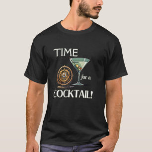 Zeit für eine Cocktail-Uhr-Martini-Schnaps-Trinkpa T-Shirt
