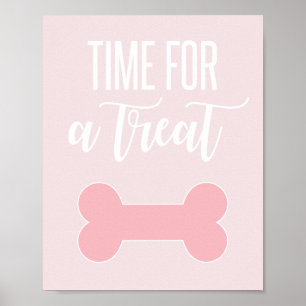 Zeit für eine Hundparty-Schilder Rosa Poster