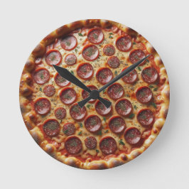 Zeit für eine kleine Pizza Runde Wanduhr