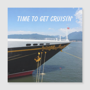 Zeit für eine Kreuzfahrt Schiff Magnet