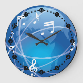 Zeit für eine musikalische Welt Große Wanduhr