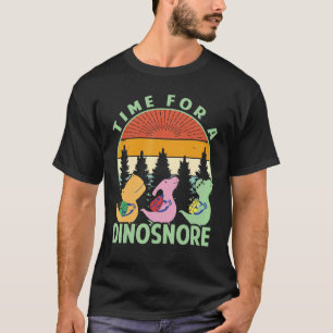 Zeit für einen Dinosnore Dinosaurier Schlaf Campin T-Shirt
