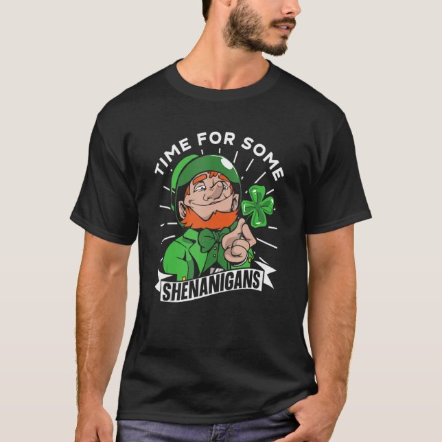 Zeit für einige Shenanigans Irland Irish St Patric T-Shirt (Vorderseite)
