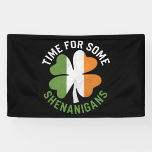 Zeit für einige Streiche Klee St. Patrick's Day Banner