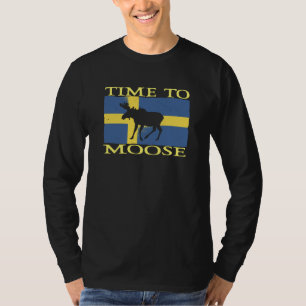 Zeit für Elch Skandinavien Souvenir Schweden Flagg T-Shirt