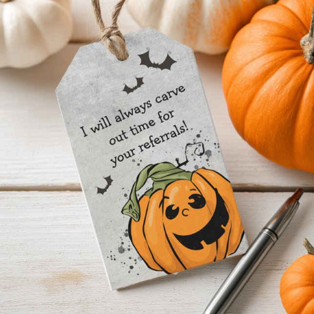 Zeit für eure Referenzen Halloween Geschenkanhänger (Halloween Pop By Customer Gift Tag)