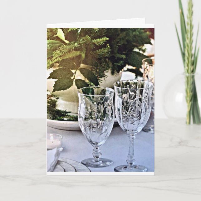 ZEIT FÜR FAMILIEN, FREUNDE UND FEIERENDE CHRISTMAS KARTE (Vorderseite)