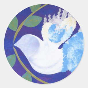 Zeit für Friedensaufkleber Runder Aufkleber