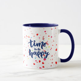 Zeit für glückliche Typografie Tasse