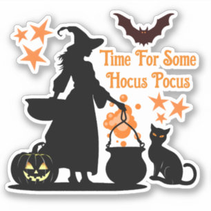 Zeit für Hocus Pocus Halloween Aufkleber