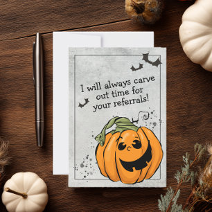 Zeit für Ihre Empfehlung Halloween Dankeskarte
