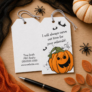 Zeit für Ihre Empfehlungen einplanen Halloween Geschenkanhänger