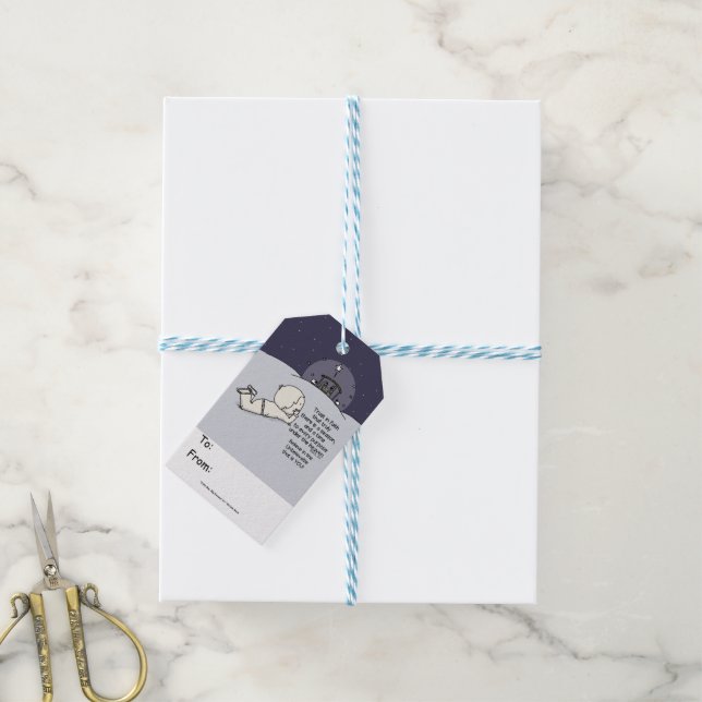 Zeit für jeden Zweck Geschenkanhänger (Mit Garn)