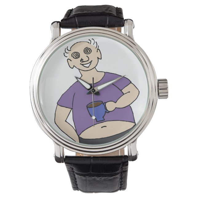 Zeit für Kaffee! Armbanduhr (Vorderseite)