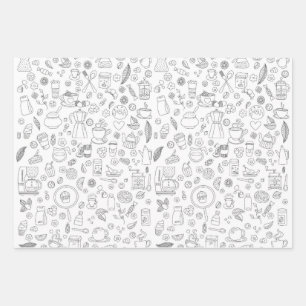 Zeit für Kaffee! Schleifpapier Geschenkpapier Set