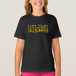 Zeit für kreative motivierend Typografie T-Shirt