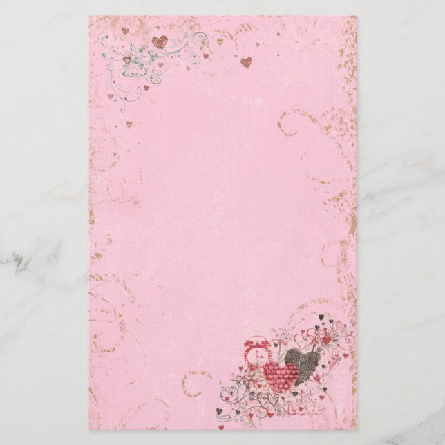 Zeit für Liebe Weibliche Stationäre Briefpapier (Vorderseite)