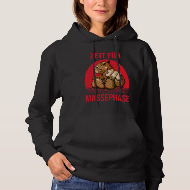 Zeit Für Massephase Backprint Bodybuilding Hoodie (Vorderseite)