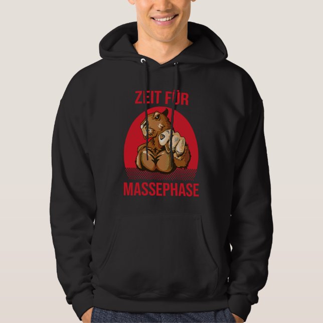 Zeit Für Massephase Backprint Bodybuilding Hoodie (Vorderseite)