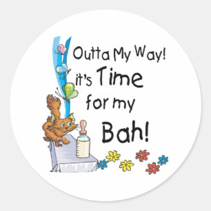 Zeit für meinen Bach Runder Aufkleber