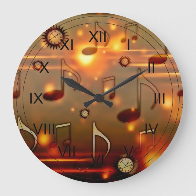 Zeit für Musik Große Wanduhr (Vorderseite)
