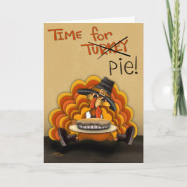 Zeit für Niedliche Funny Inspirivity Turkey Card Karte